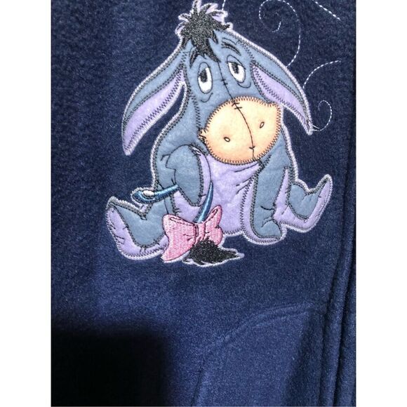 Disney Women’s Navy Blue Fleece Eeyore Zip Up Jacket Size XL - Picture 4 of 8